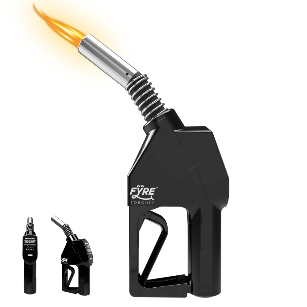 Smyle Labs Fyre “Gas Pump” Shaped Torch Refillable and Adjustable Flame | black