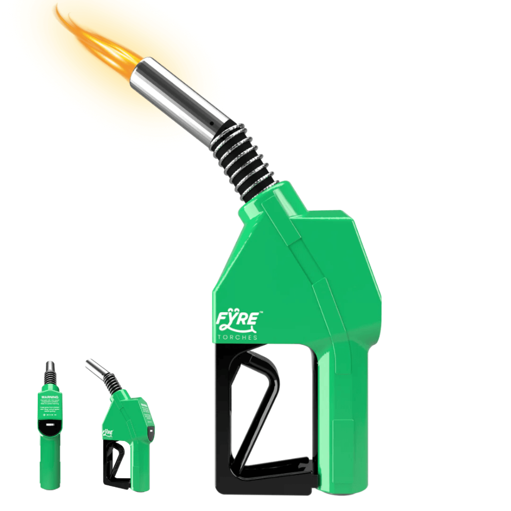 Smyle Labs Fyre “Gas Pump” Shaped Torch Refillable and Adjustable Flame | green