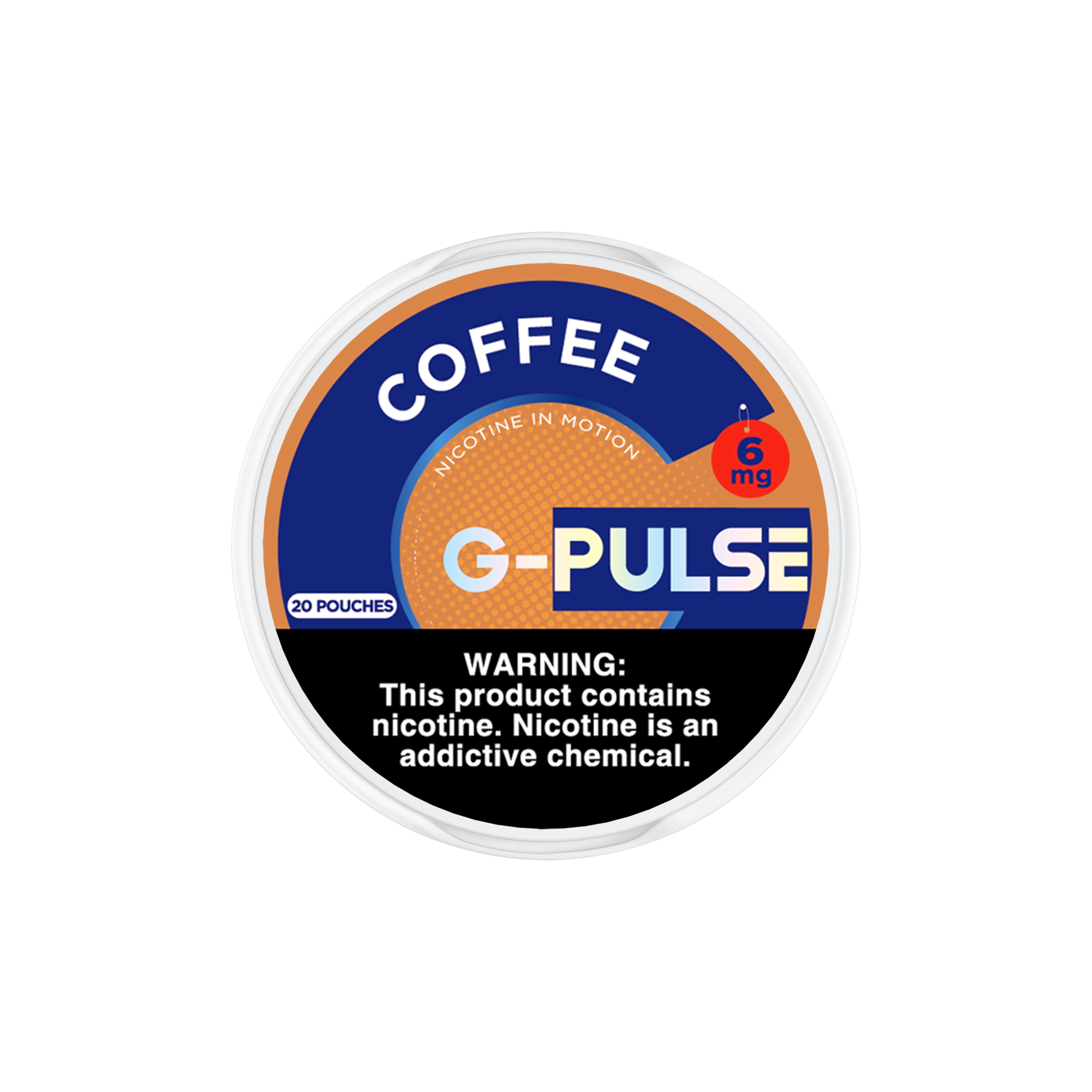 G Pulse Nicotine Pouches (20ct Can) 5pc Display | coffee