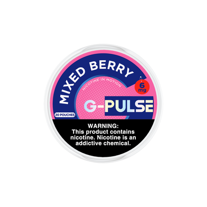 G Pulse Nicotine Pouches (20ct Can) 5pc Display | mixed berry