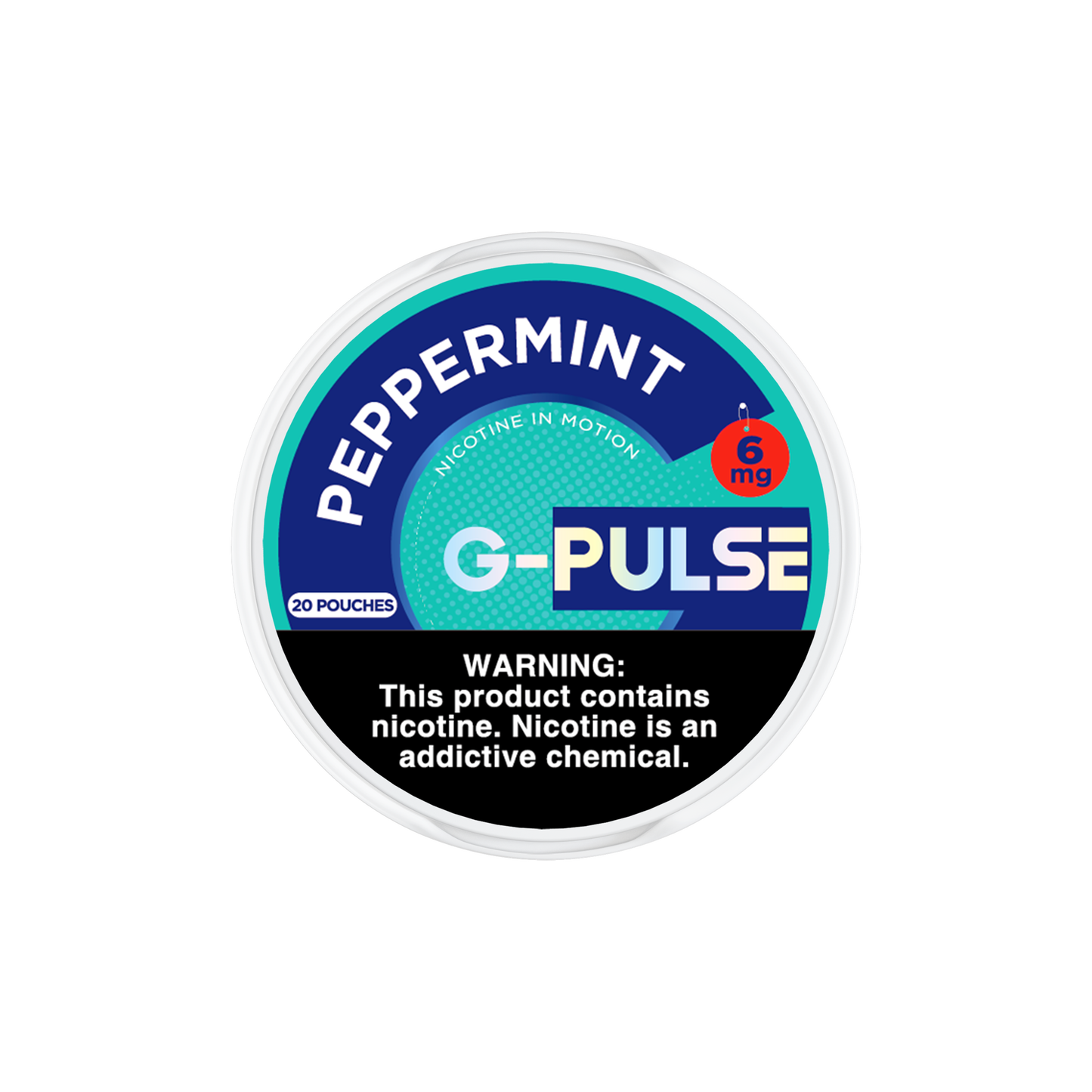 G Pulse Nicotine Pouches (20ct Can) 5pc Display | peppermint