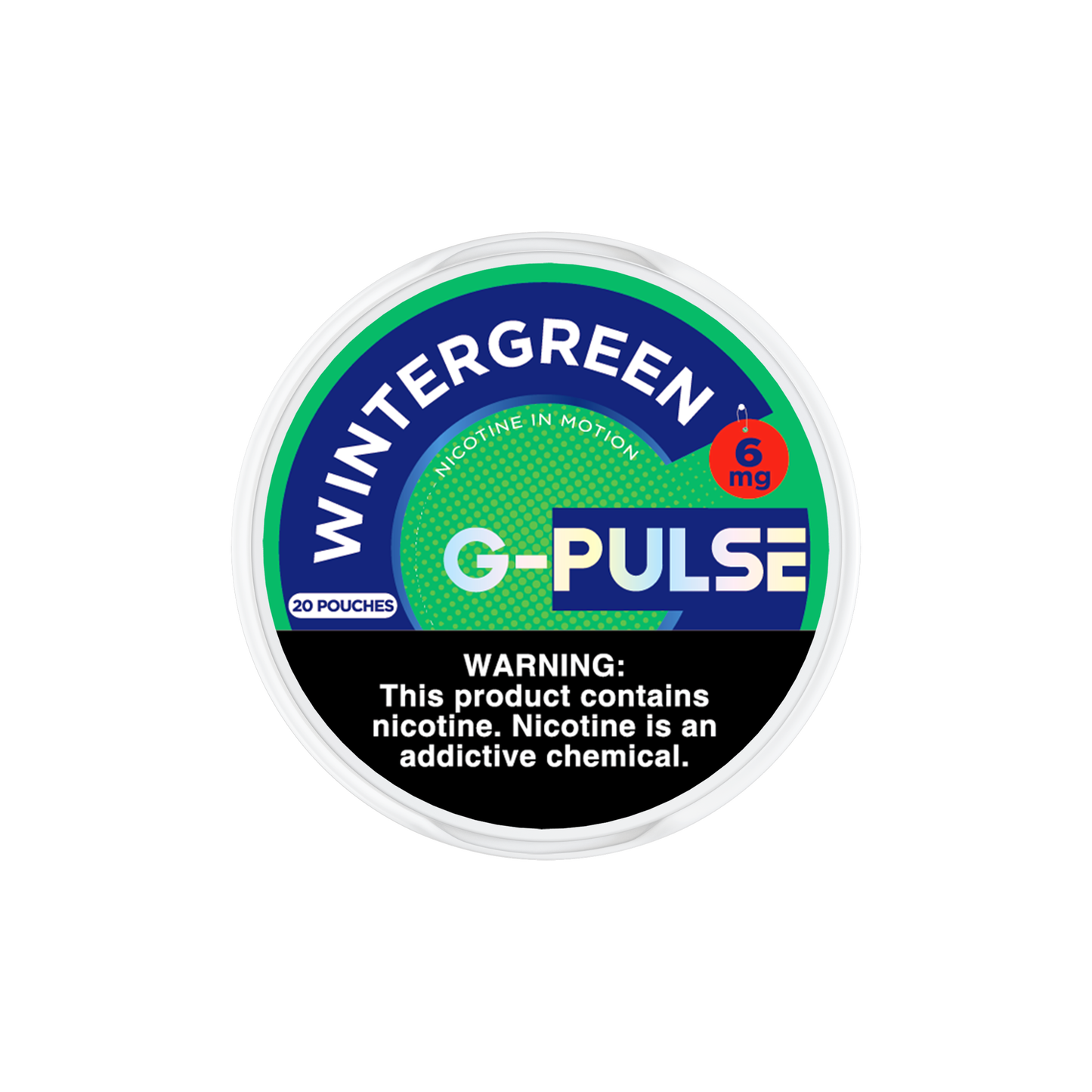 G Pulse Nicotine Pouches (20ct Can) 5pc Display | wintergreen