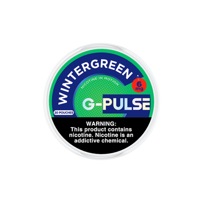 G Pulse Nicotine Pouches (20ct Can) 5pc Display | wintergreen