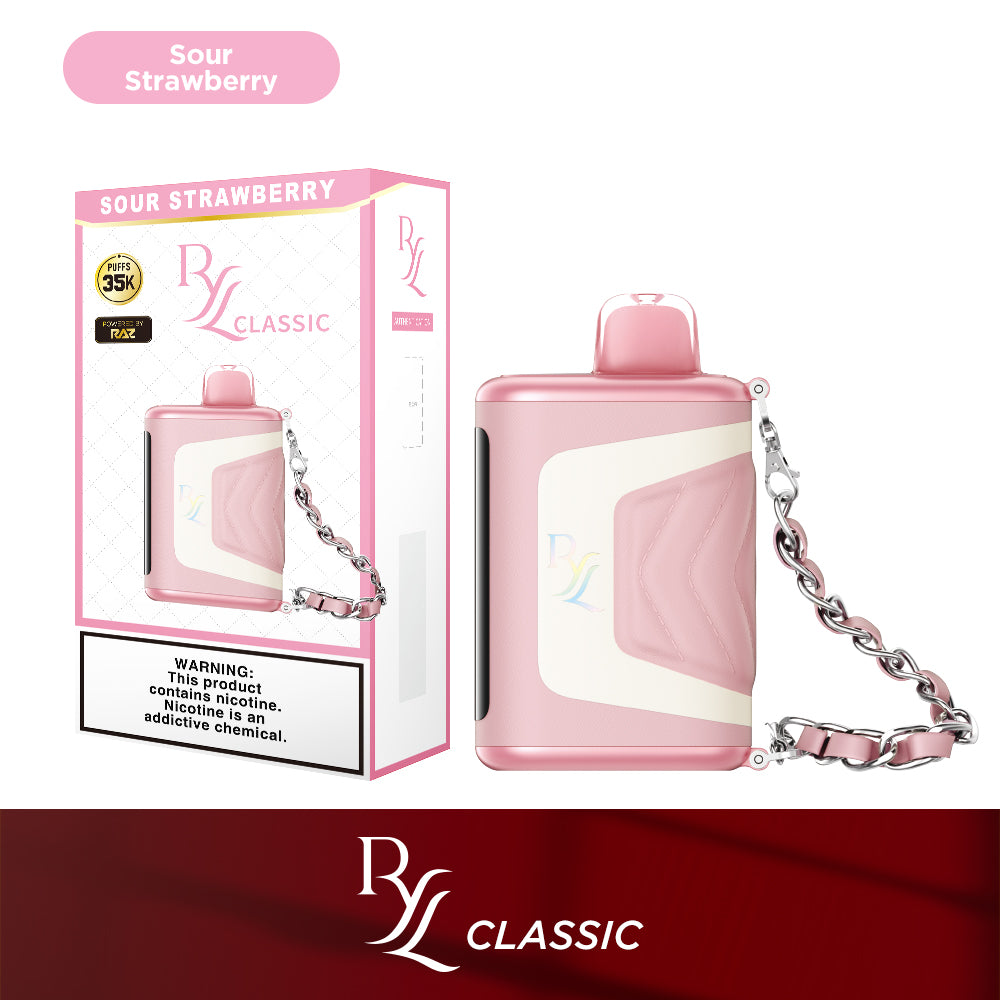 RYL Classic 35k Disposable 16.5mL 50mg | sour strawberry with packaging