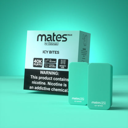 7Daze Clickmates | 5% Prefilled Mates MAX (2-Pack) | icy bites with packaging