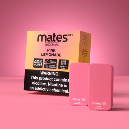 7Daze Clickmates | 5% Prefilled Mates MAX | (2-Pack) | pink lemonade with packaging
