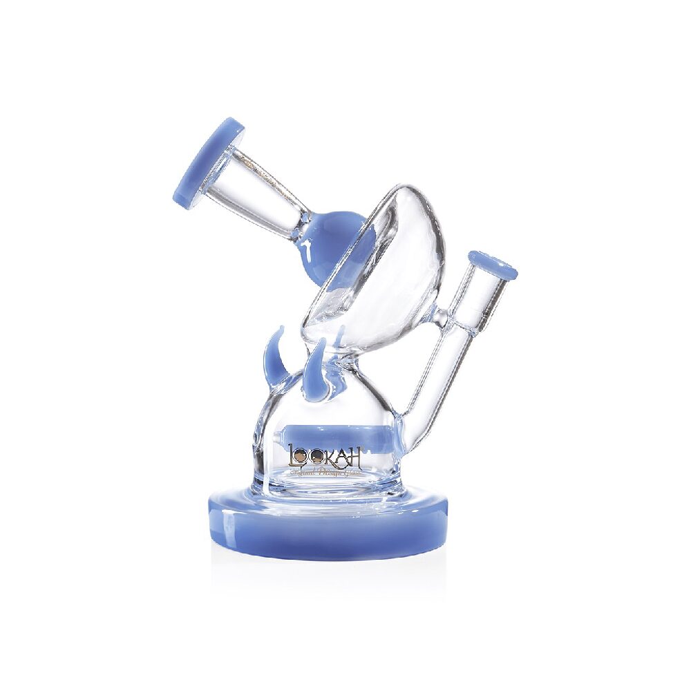 Lookah (Dab Rig) 7″ Mini Unique Recycler Water Pipe (WPC1001) - blue
