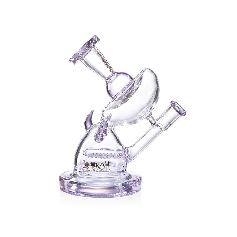 Lookah (Dab Rig) 7″ Mini Unique Recycler Water Pipe (WPC1001) -purple