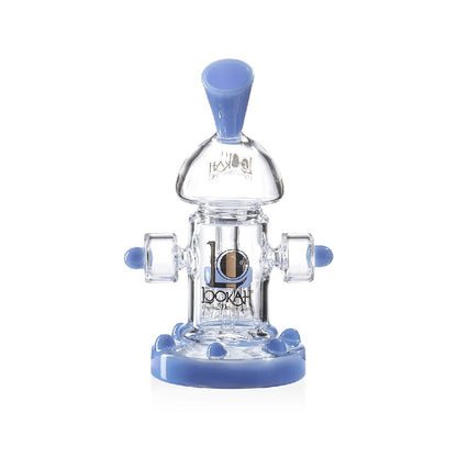 Lookah (Dab Rig) 8” Mini Recycler Percolator Steampunk Water Pipe (WPC1002) - blue