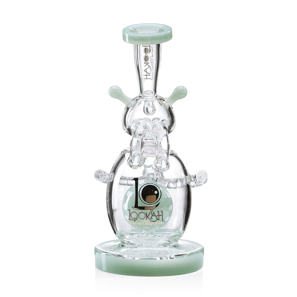 Lookah (Dab Rig) 9″ Recycler Percolator Cosmic Alien Water Pipe (WPC1003) - green