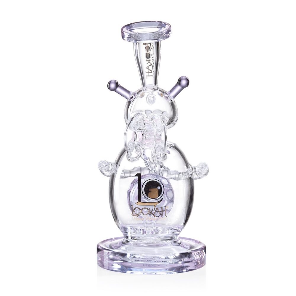 Lookah (Dab Rig) 9″ Recycler Percolator Cosmic Alien Water Pipe (WPC1003) - purple