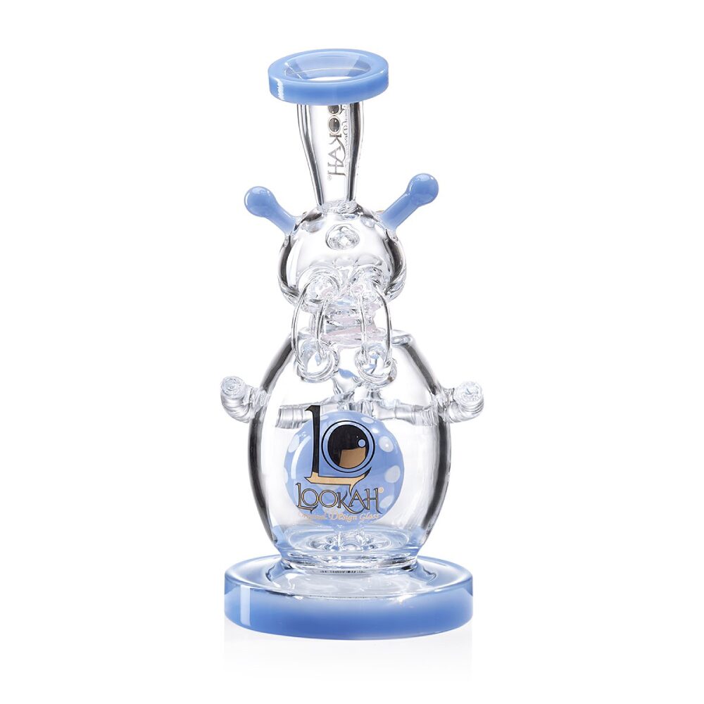 Lookah (Dab Rig) 9″ Recycler Percolator Cosmic Alien Water Pipe (WPC1003) - blue