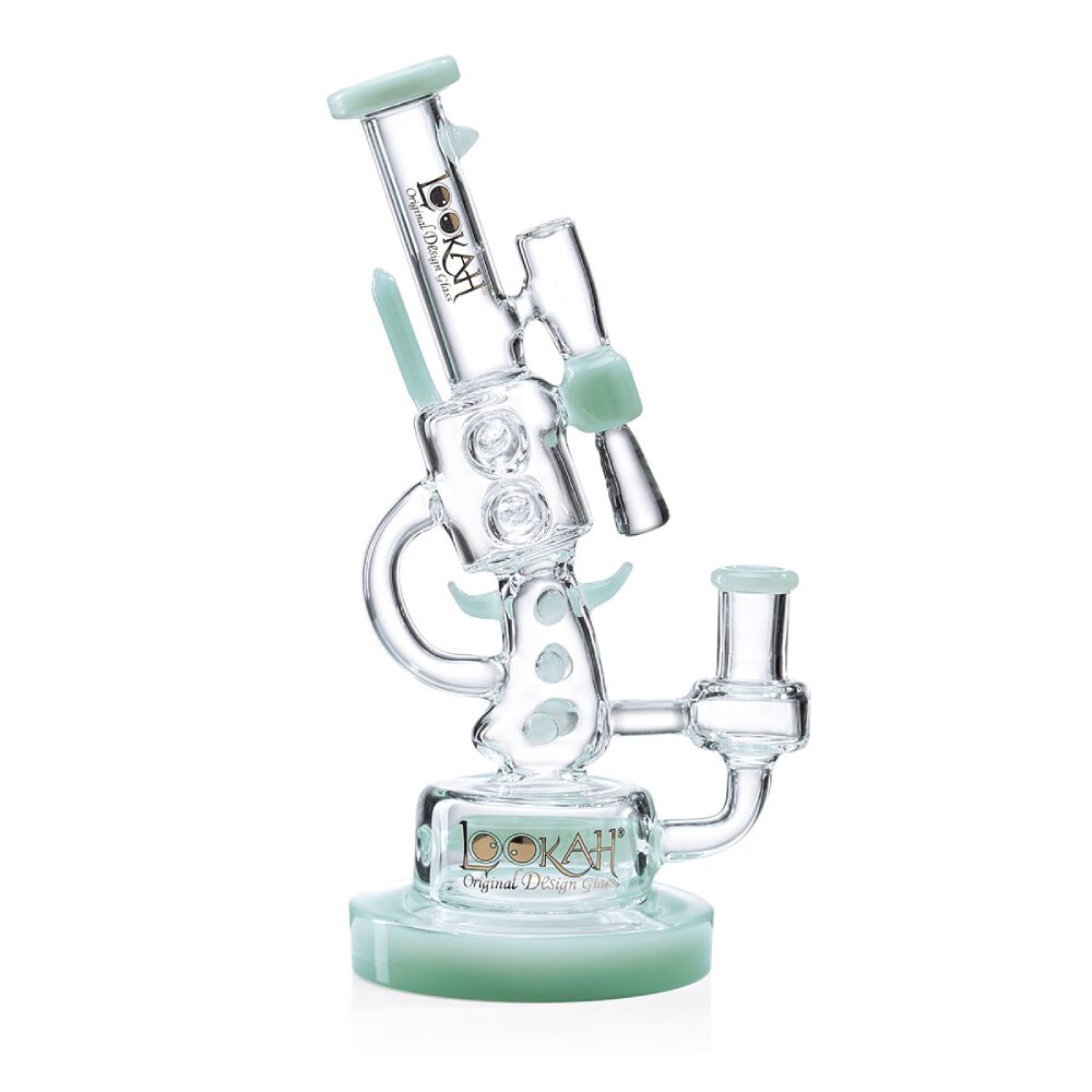 Lookah (Dab Rig) 10″ Cool Recycler Klein Handgun Water Pipe (WPC1007) - green