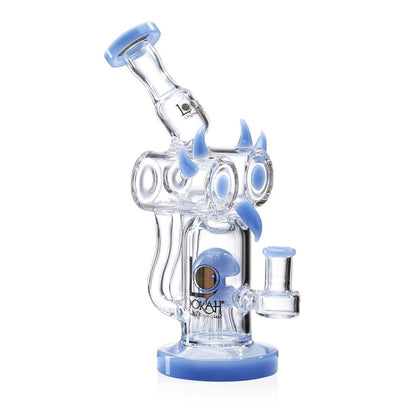 Lookah (Dab Rig) 10” Recycler Percolator Fantasy Bird Water Pipe (WPC1009) - blue