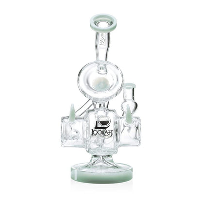 Lookah (Dab Rig) 11” Recycler Tripled Chamber Horn Water Pipe (WPC1011) - green