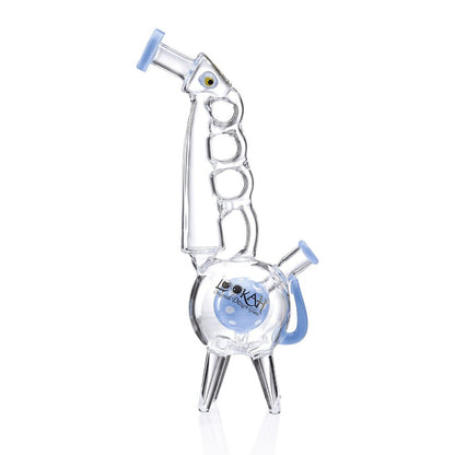 Lookah (Dab Rig) 13” Cool Recycler Giraffe Water Pipe (WPC1013) - blue