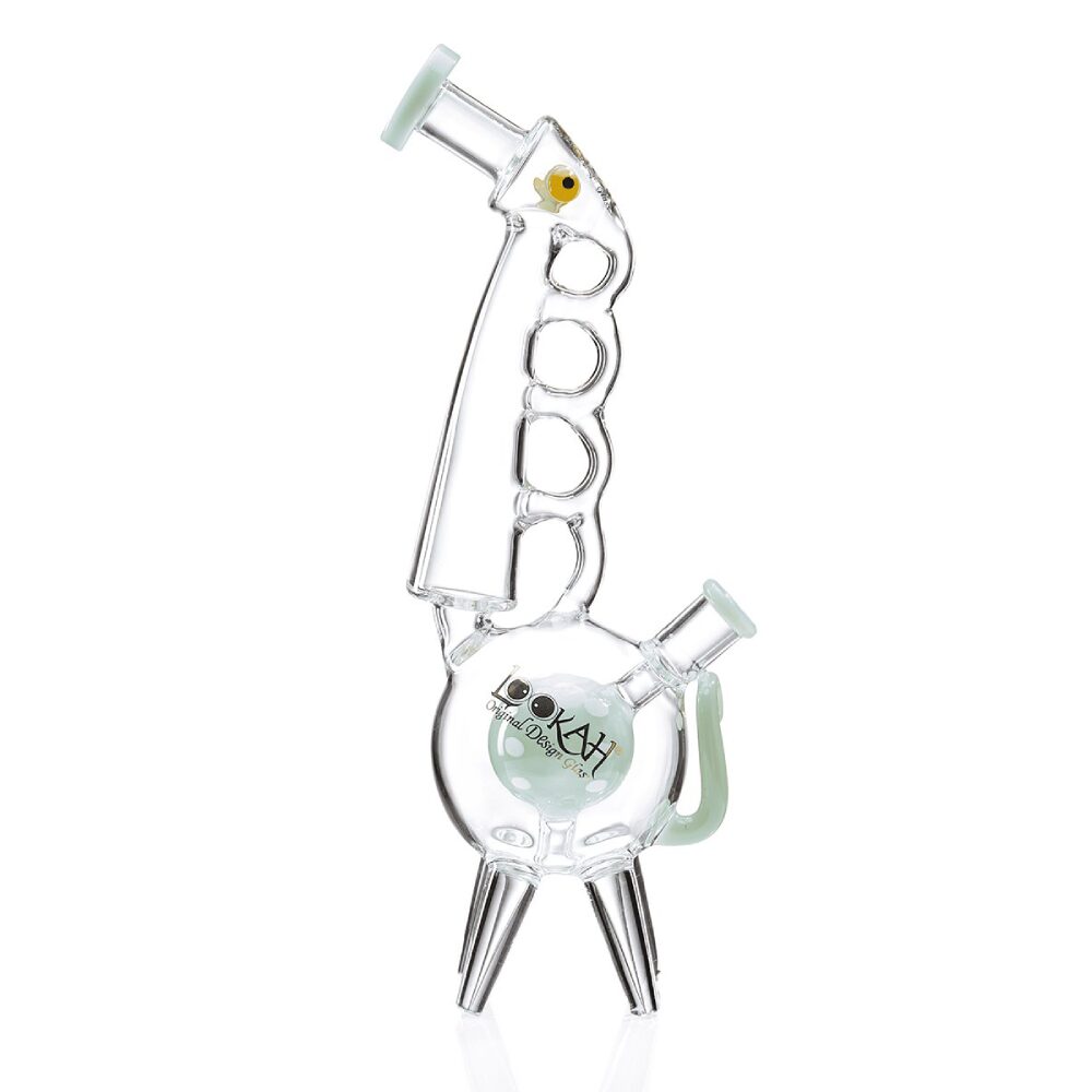 Lookah (Dab Rig) 13” Cool Recycler Giraffe Water Pipe (WPC1013) - green