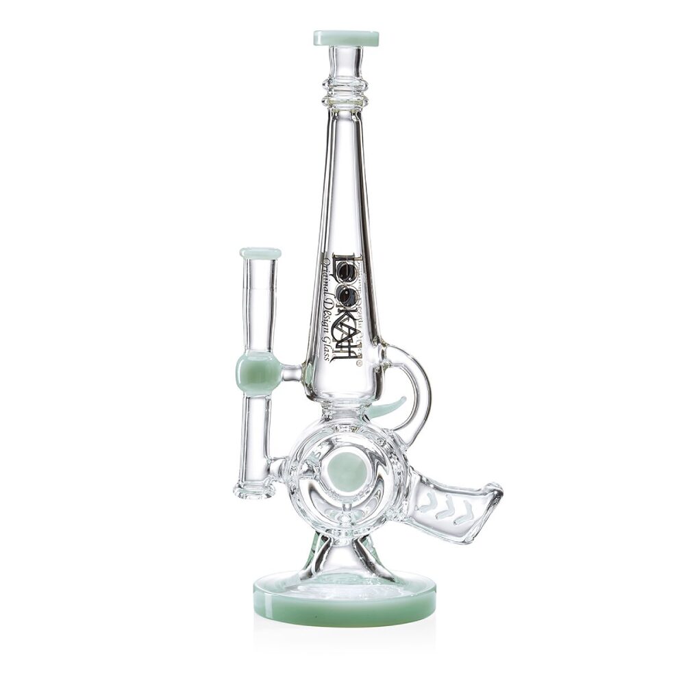 Lookah – Dab Rig 13” Cool Recycler Gun Water Pipe - Green