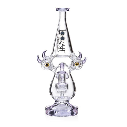 Lookah (Dab Rig) 12″ Recycler Color Rim Big Eyes Water Pipe (WPC1015) - purple