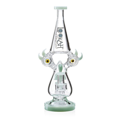 Lookah (Dab Rig) 12″ Recycler Color Rim Big Eyes Water Pipe (WPC1015) - green