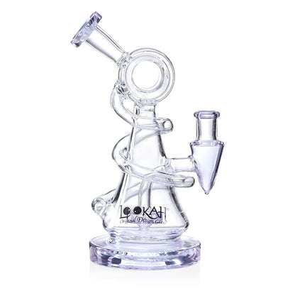 Lookah (Dab Rig) 9″ Mini Recycler Spiral Beaker Water Pipe (WPC1017) - purple