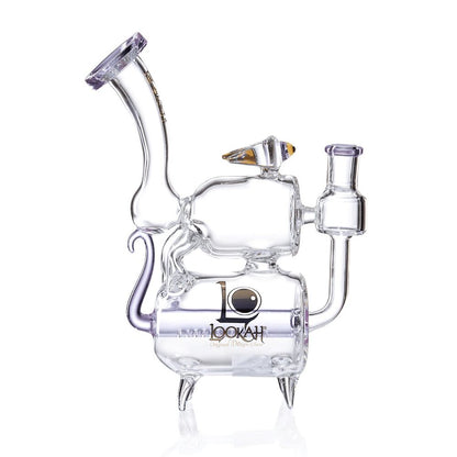 Lookah (Dab Rig) 9″ Cute Recycler Double Chamber Percolator Water Pipe (WPC1018) - purple