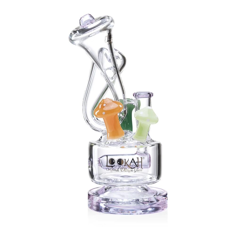Lookah (Dab Rig) 9” Cute Recycler Fairy Mushroom Water Pipe (WPC1019) - purple
