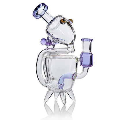 Lookah (Dab Rig) 8″ Recycler Cute Alien Glass Water Pipe (WPC2022) - purple