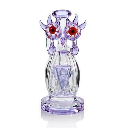 Lookah (Dab Rig) 10″ Cool Recycler Bloodshot Eyes Alien Water Pipe (WPC2026) - purple