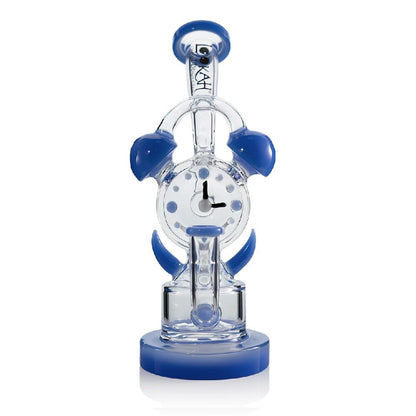 Lookah (Dab Rig) 10“ Recycler Timeless Clock Dab Rig (WPC2027) - blue