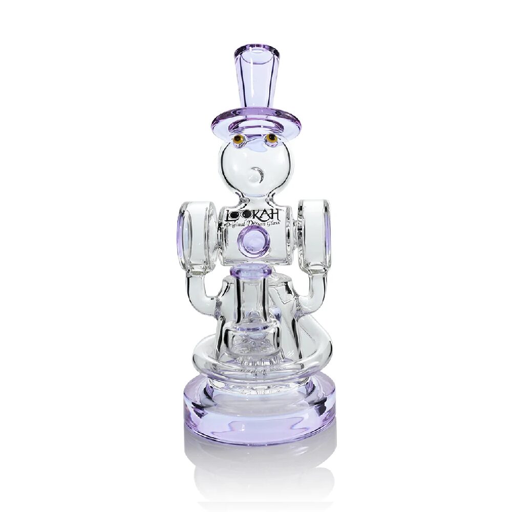 Lookah (Dab Rig) 9″ Recycler Gentleman Robot Water Pipe (WPC2028) - purple