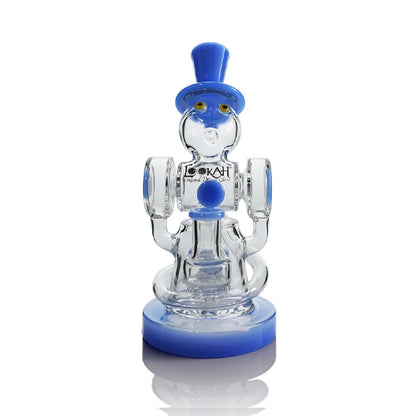 Lookah (Dab Rig) 9″ Recycler Gentleman Robot Water Pipe (WPC2028) - blue
