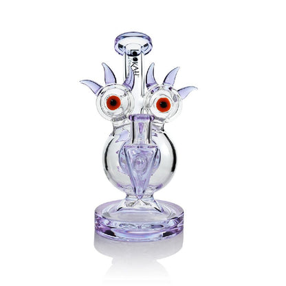 Lookah (Dab Rig) 8” Mini Sparkling Red Eyes Alien Water Pipe (WPC2031) - purple