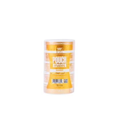 PouchMates (DSPLY 5pc)(Nic Pouch)(20ct Can) - Mango 3mg