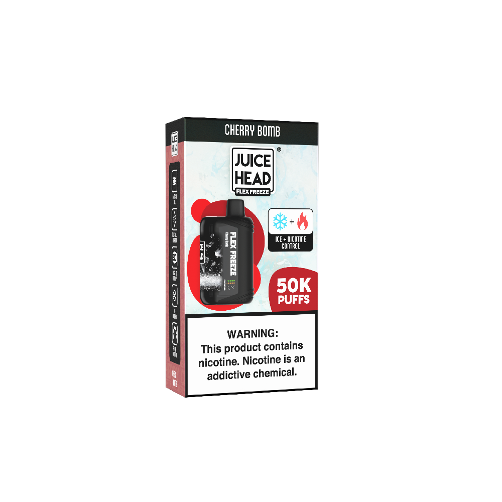 Juice Head Flex Freeze (Dispo) (50000Puff)(24mL) | Cherry Bomb with packaging