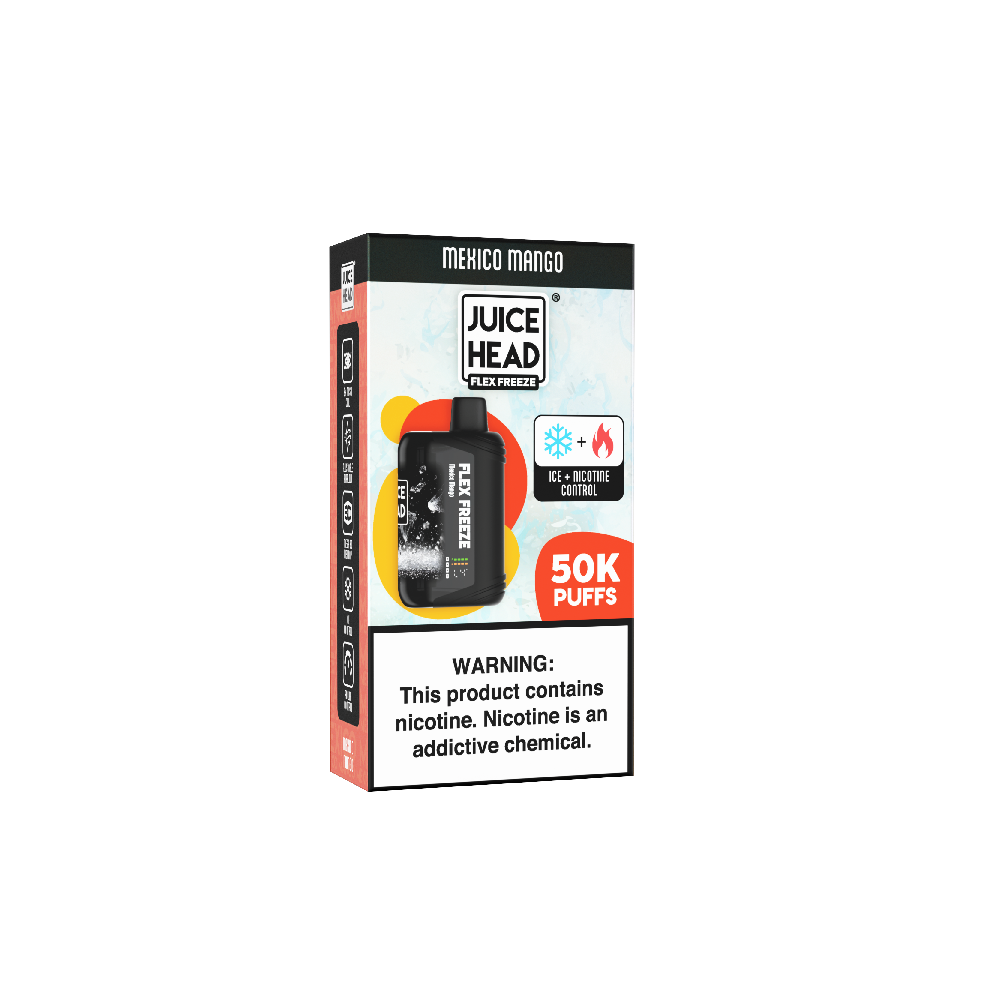 Juice Head Flex Freeze (Dispo) (50000Puff)(24mL) | Mexico Mango with packaging