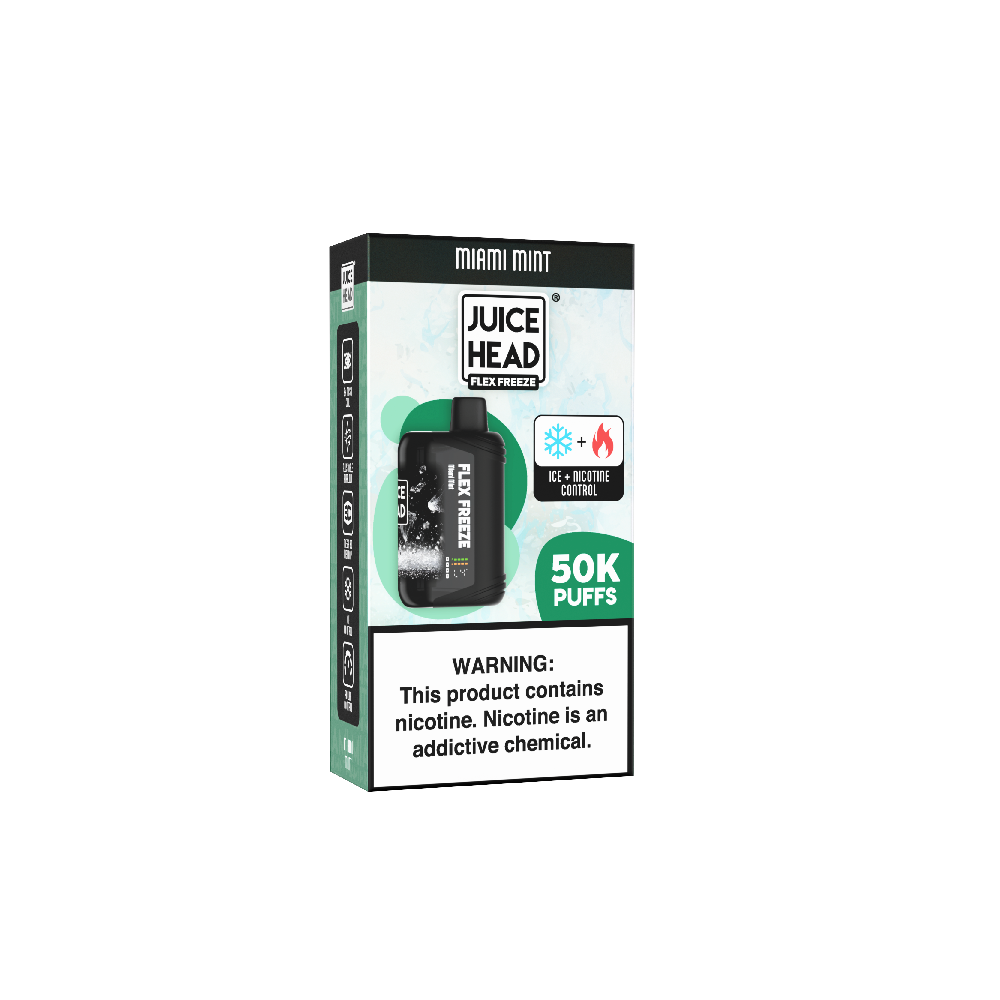 Juice Head Flex Freeze (Dispo) (50000Puff)(24mL) | Miami Mint with packaging