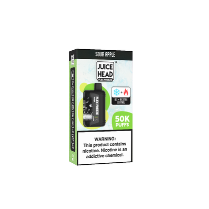 Juice Head Flex Freeze (Dispo) (50000Puff)(24mL) | Sour Apple with packaging