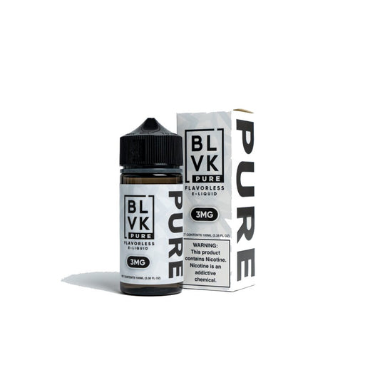 BLVK E-Liquid | 100mL | 3mg | PURE (Freebase) Flavorless with Packaging