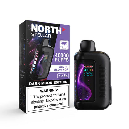 North Stellar (Dispo) | (40000Puff) |(20mL) | Dark Moon Edition | Grape Blow Pop with packaging