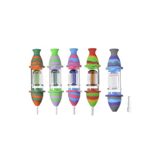 Non branded (Nectar Collector)(1-Pack) NC19 Silicone Tree Perc Nectar Collector with 10MM Ceramic Tip