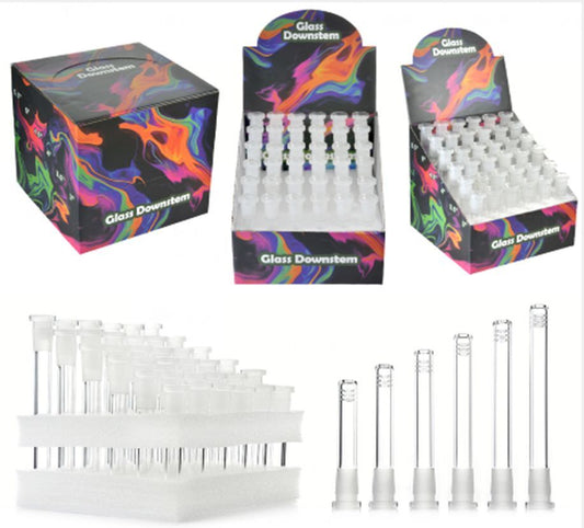 Glass Downstem (DSPLY 36pc)(Downstem) 5.5″- 3″ (SAS) 