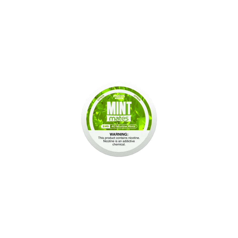 MintMates (DSPLY 5pc)(Nic Mints)(40ct Can)(SAS) - Citrus 2mg