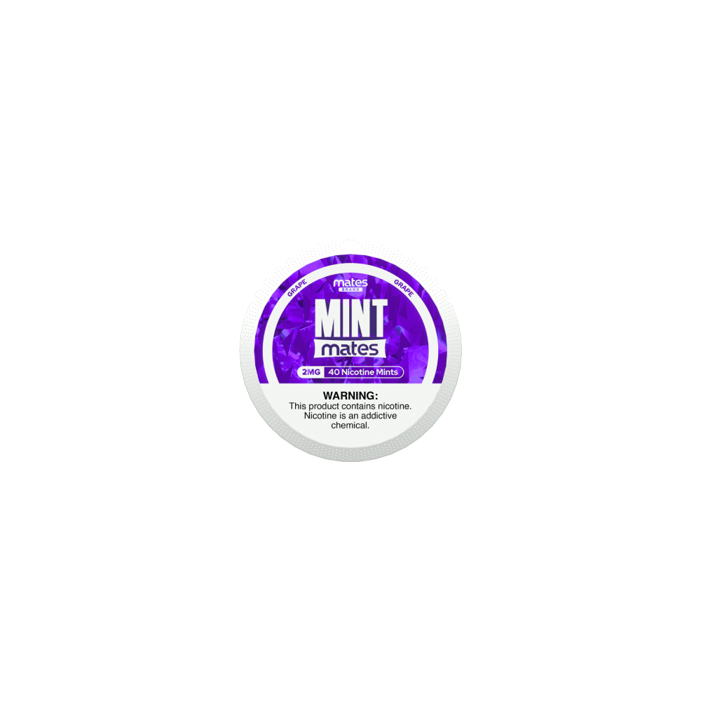 MintMates (DSPLY 5pc)(Nic Mints)(40ct Can)(SAS) - Grape 2mg