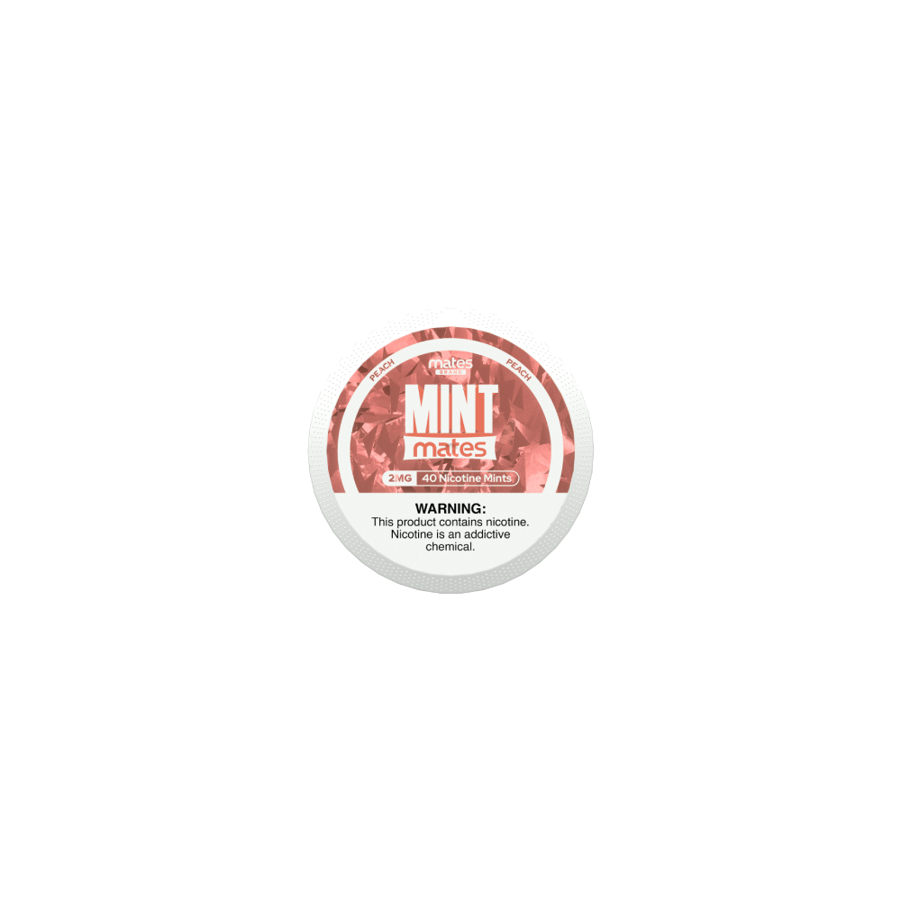 MintMates (DSPLY 5pc)(Nic Mints)(40ct Can)(SAS) - Peach 2mg