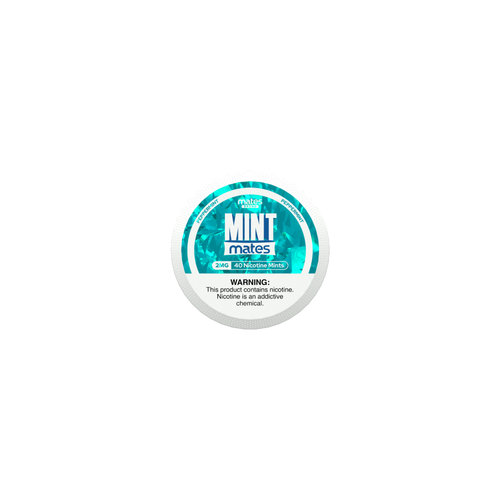 MintMates (DSPLY 5pc)(Nic Mints)(40ct Can)(SAS) - Peppermint 2mg