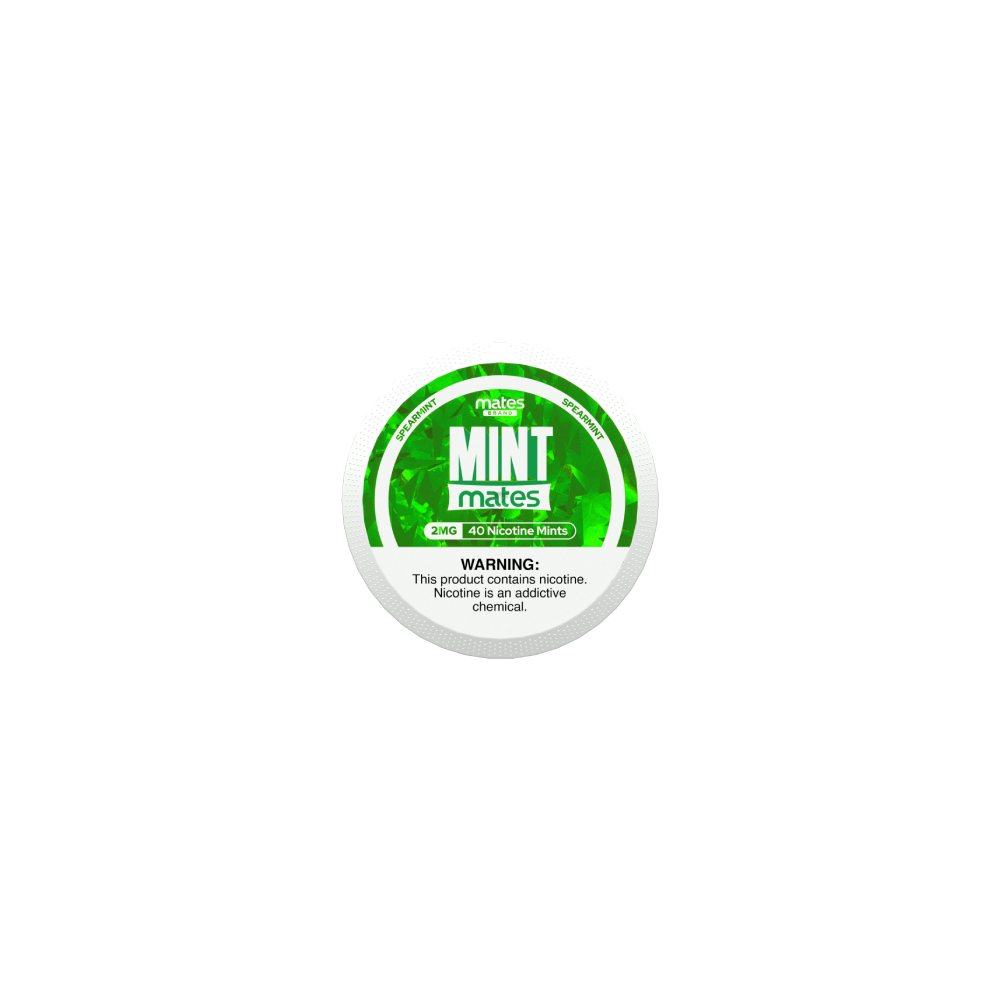 MintMates (DSPLY 5pc)(Nic Mints)(40ct Can)(SAS) - Spearmint 2mg