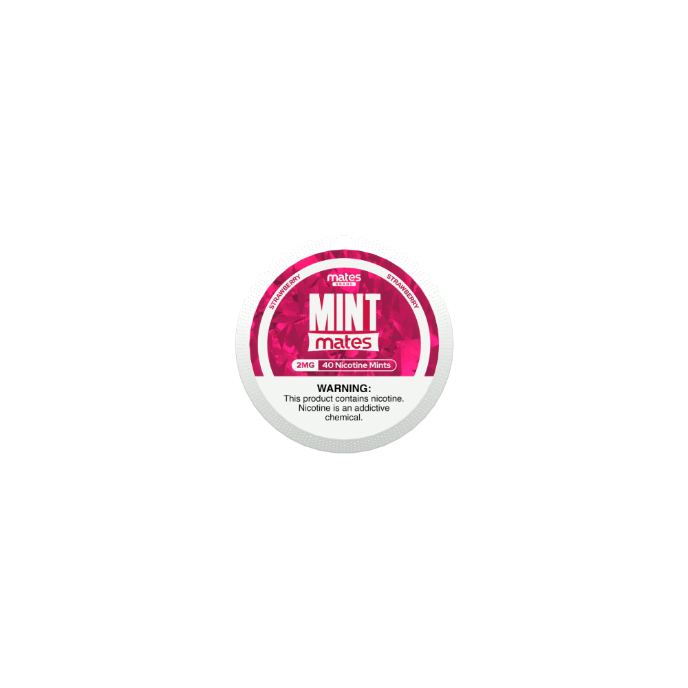 MintMates (DSPLY 5pc)(Nic Mints)(40ct Can)(SAS) - Strawberry 2mg