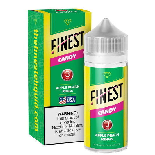 Apple Peach Rings by Finest E-Liquid 100mL (Freebase) with packaging