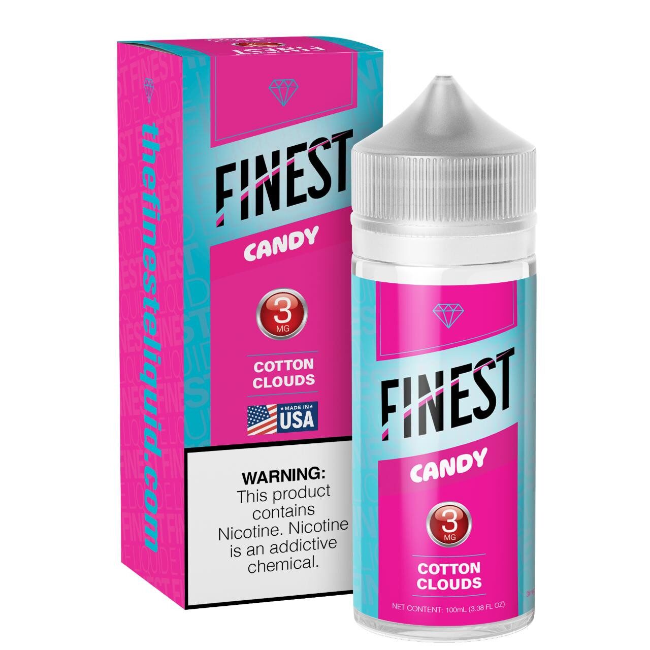 Cotton Clouds by Finest E-Liquid 100mL (Freebase) with packaging